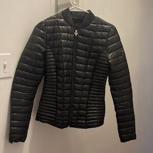 Guess Vera Thermore Woman's Fitted Thin Black Puffer Jacket & Zipper Size XSmall